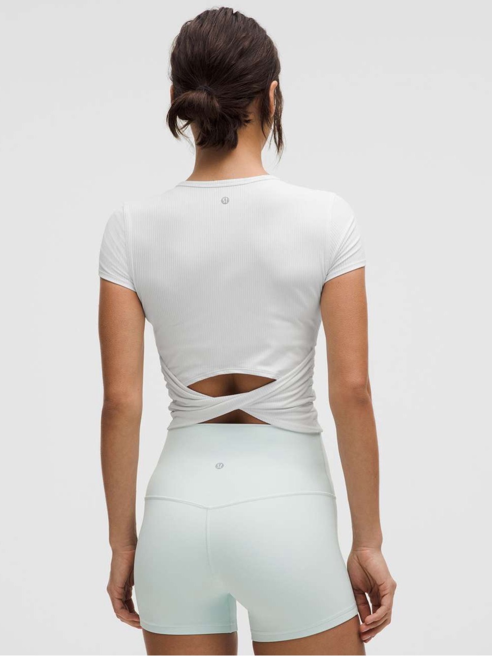 NWT Lululemon All it Takes Women’s White Twist-Back Ribbed Crop Top